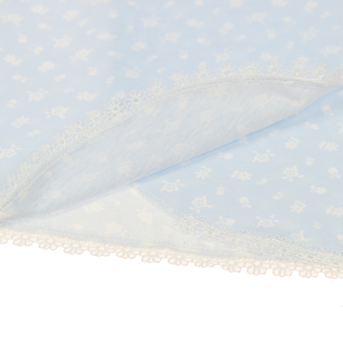 Bộ quần áo cộc tay bé gái Mamago tà vắt chéo M04 (Xanh) 18M - mặt phải