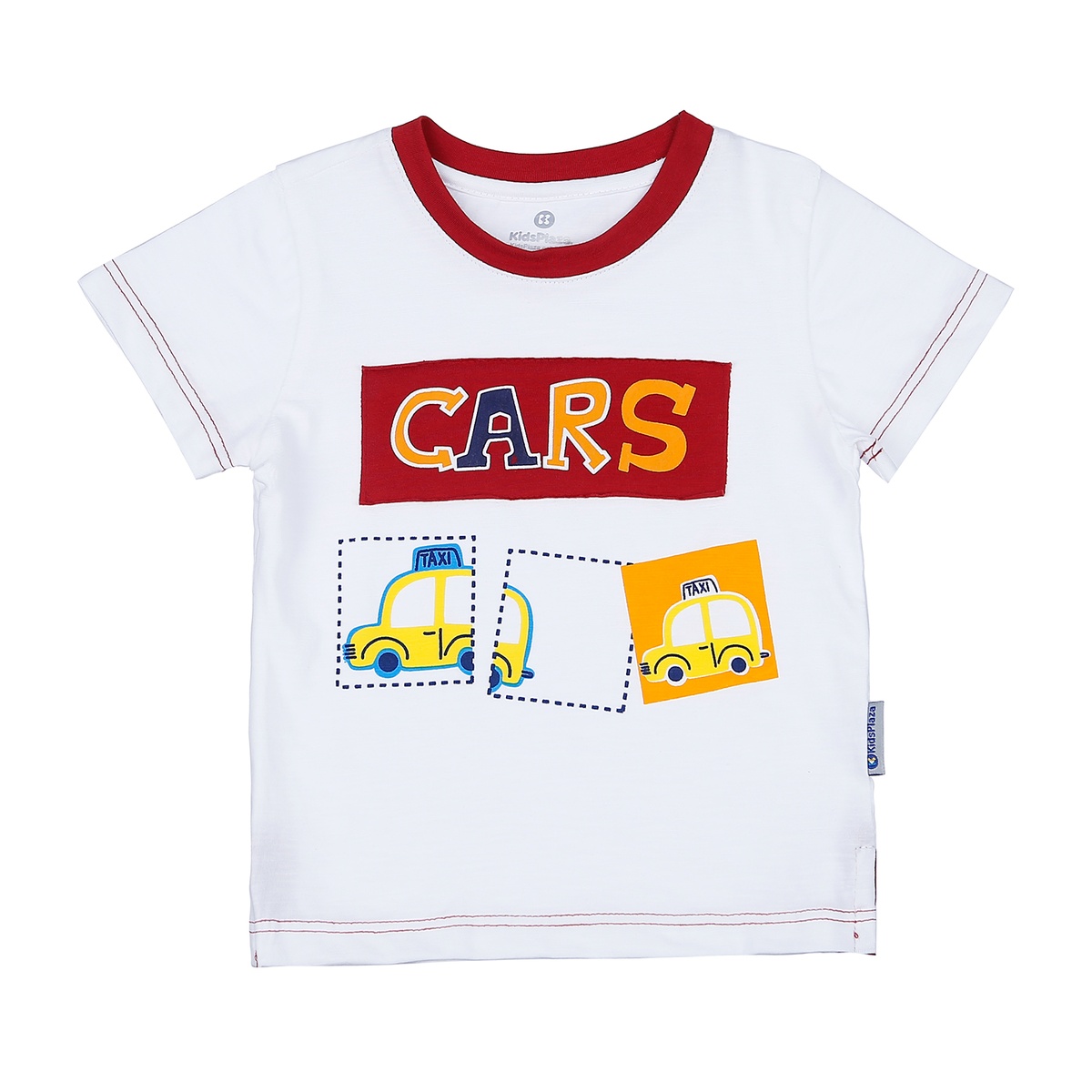Bộ quần áo cộc tay bé trai KidsPlaza dập in chữ Cars TT21H (Cam) - mặt trái