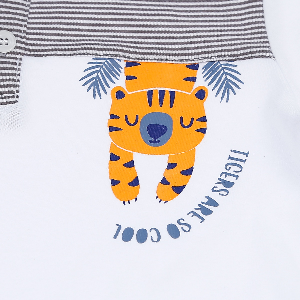 Bộ quần áo cộc tay bé trai KidsPlaza in hình Hổ Roarr LN21T (Trắng) - hình 6