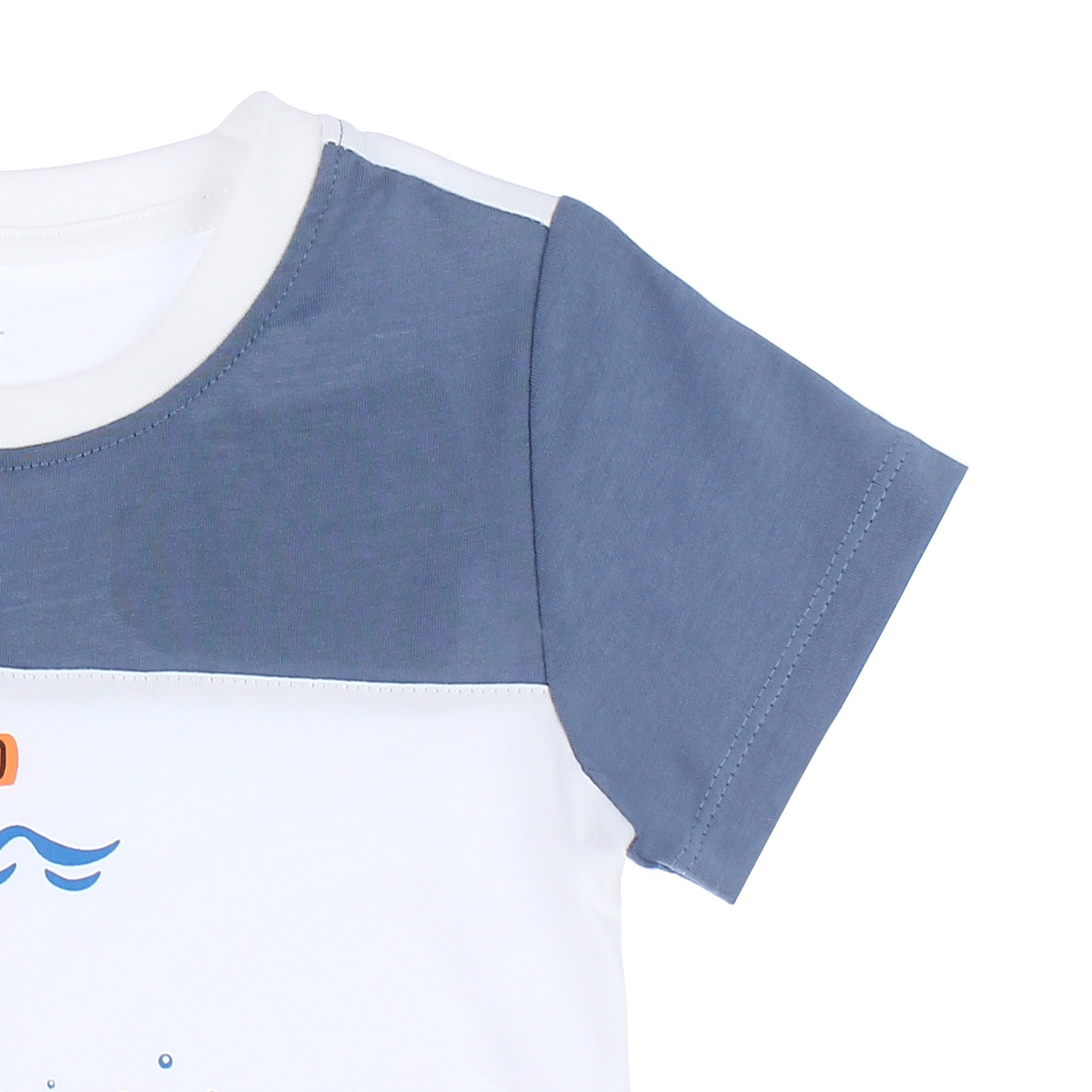 Bộ quần áo cộc tay bé trai KidsPlaza in hình Tàu Ngầm LN21T (Xanh) - mặt sau