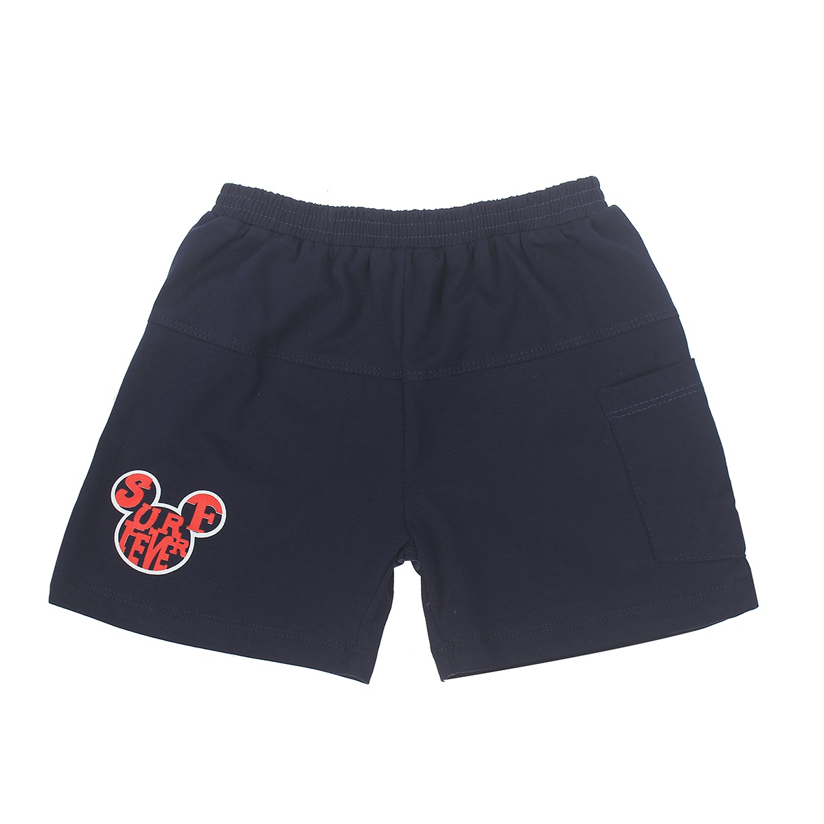 Bộ quần áo cộc tay bé trai Mamago in hình Mickey sọc tay LN20H (Trắng) 1Y - mặt sau