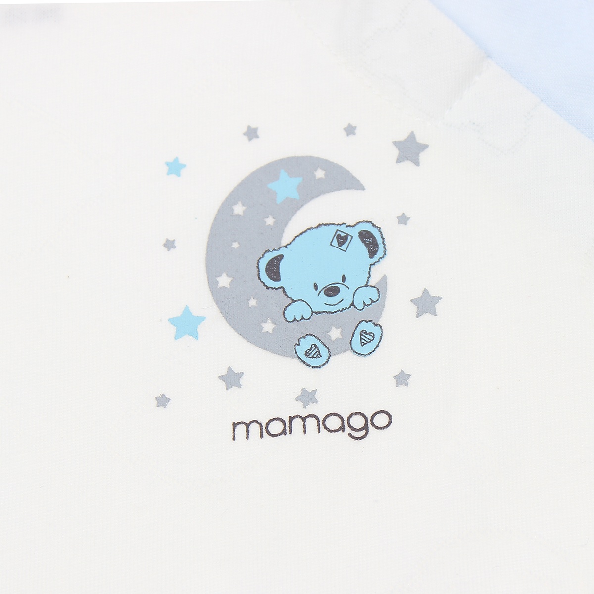 Bộ quần áo cộc tay bé trai Neil gấu cài vai mamago HN20H 6-9M (Trắng) - hình 6