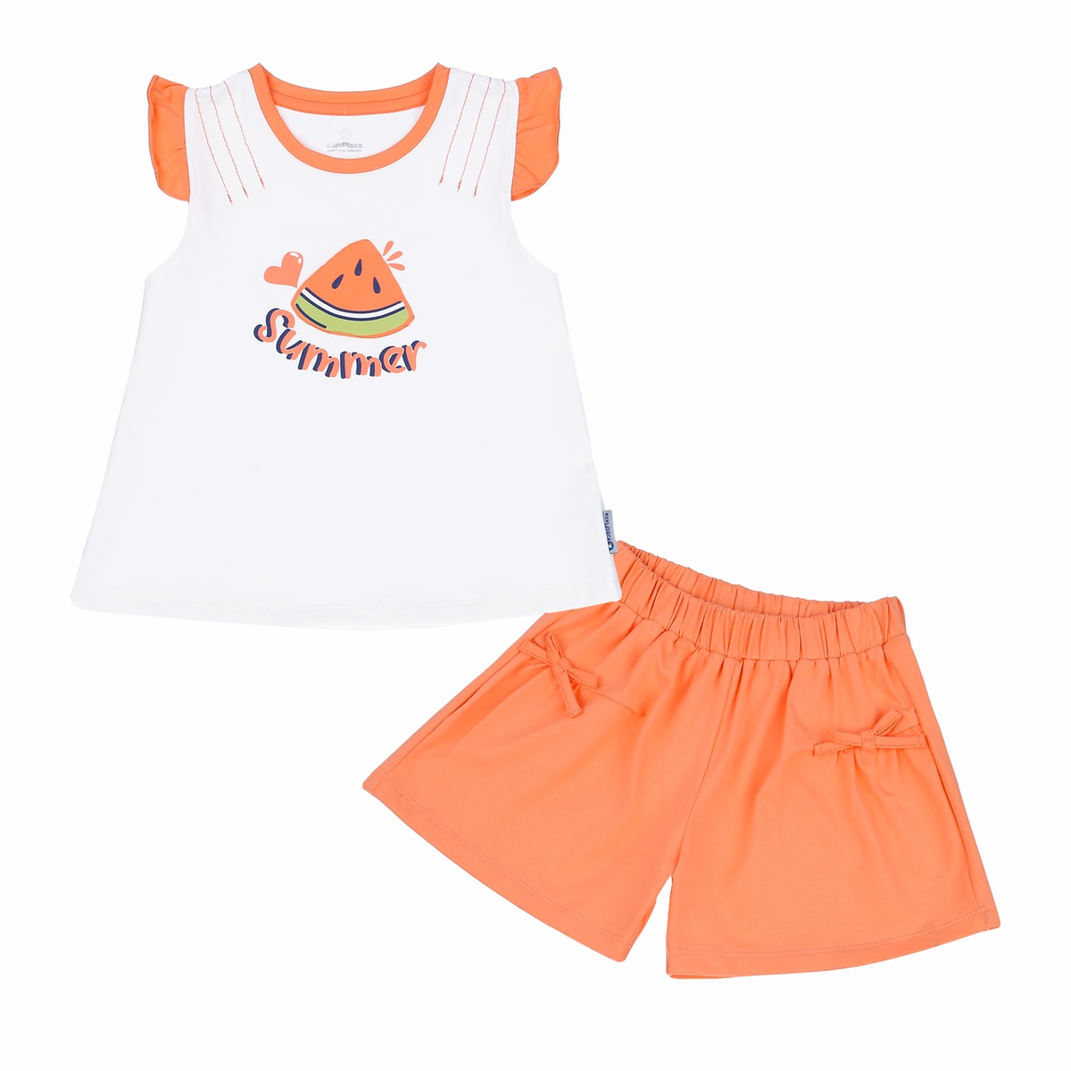 Bộ quần áo cộc tay Kids Plaza in Summer TT23H (Cam)