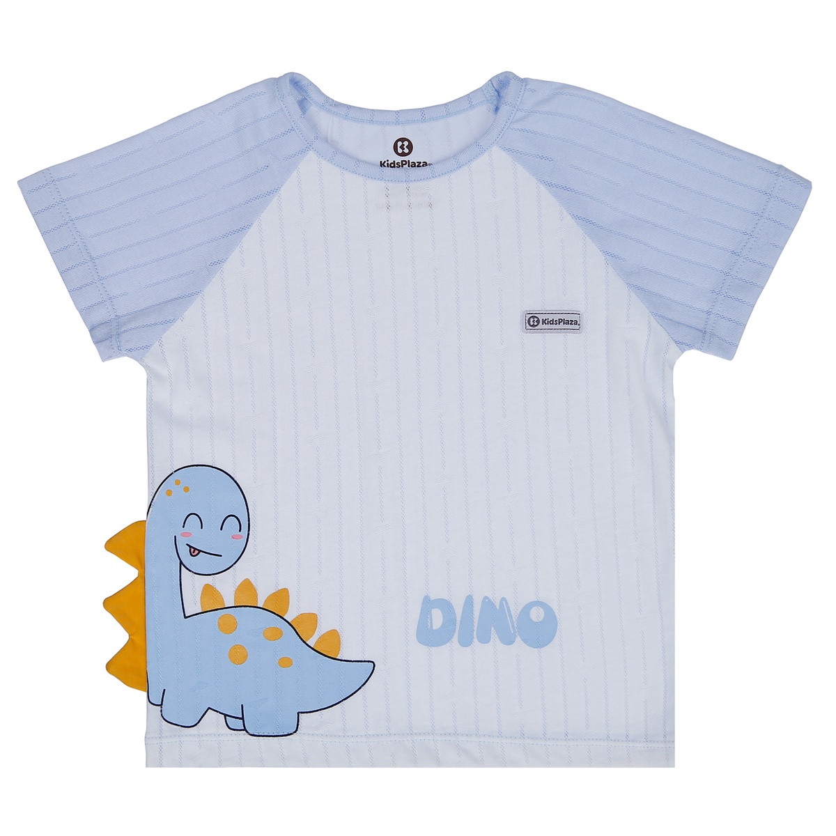 Bộ quần áo cộc tay KidsPlaza cài vai in hình Khủng long HN21H (Trắng Xanh) - mặt trái