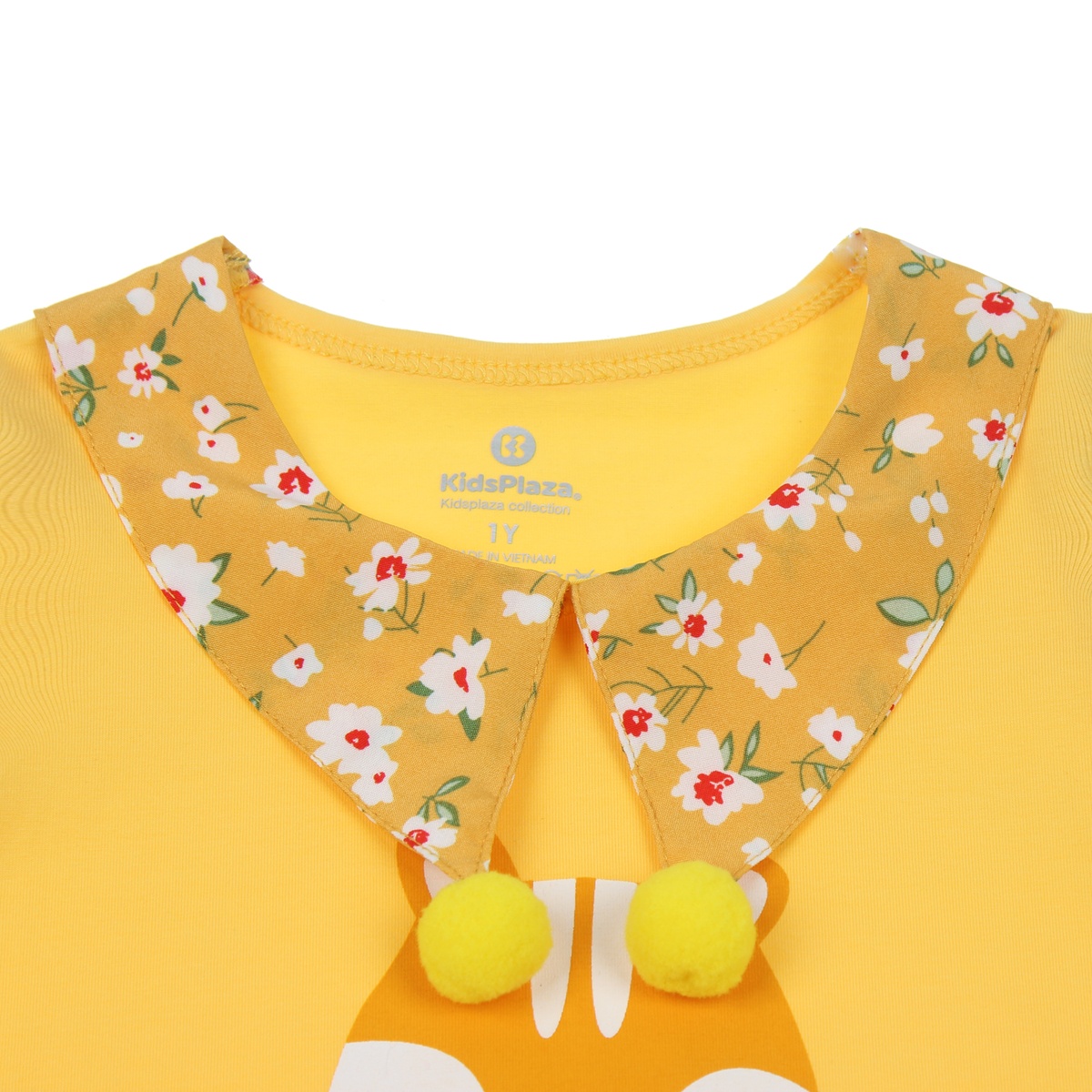 Bộ quần áo dài tay bé gái KIDSPLAZA in hình Sóc con 6Y LN20T (Vàng) - mặt phải