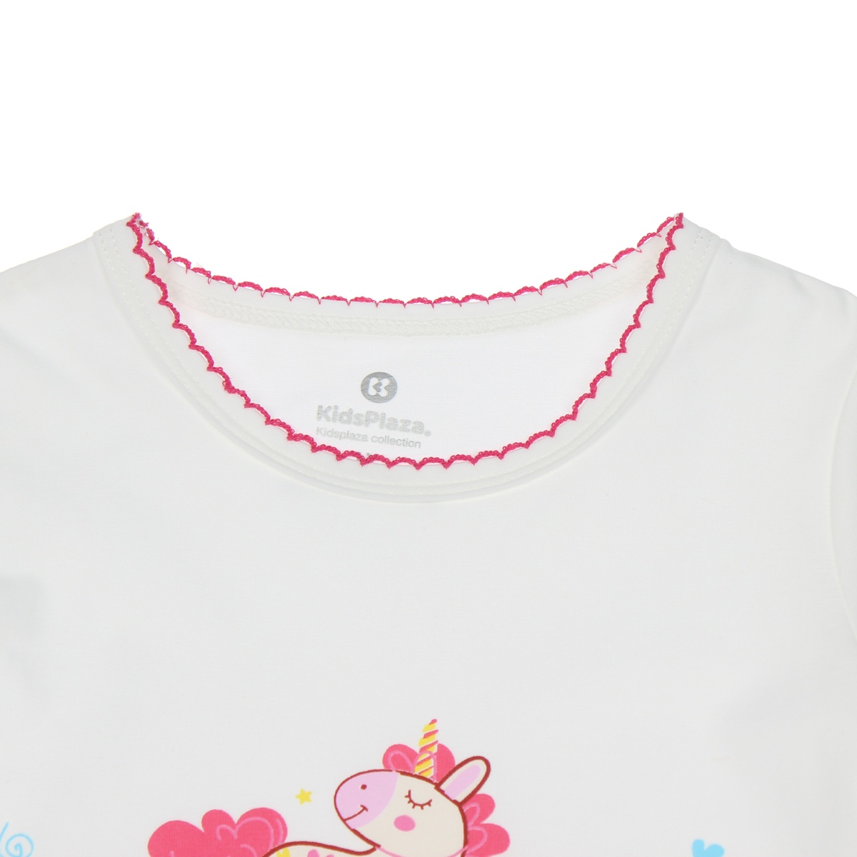Bộ quần áo dài tay bé gái KIDSPLAZA in hình Kỳ Lân 3Y LN20T (Trắng) - mặt sau