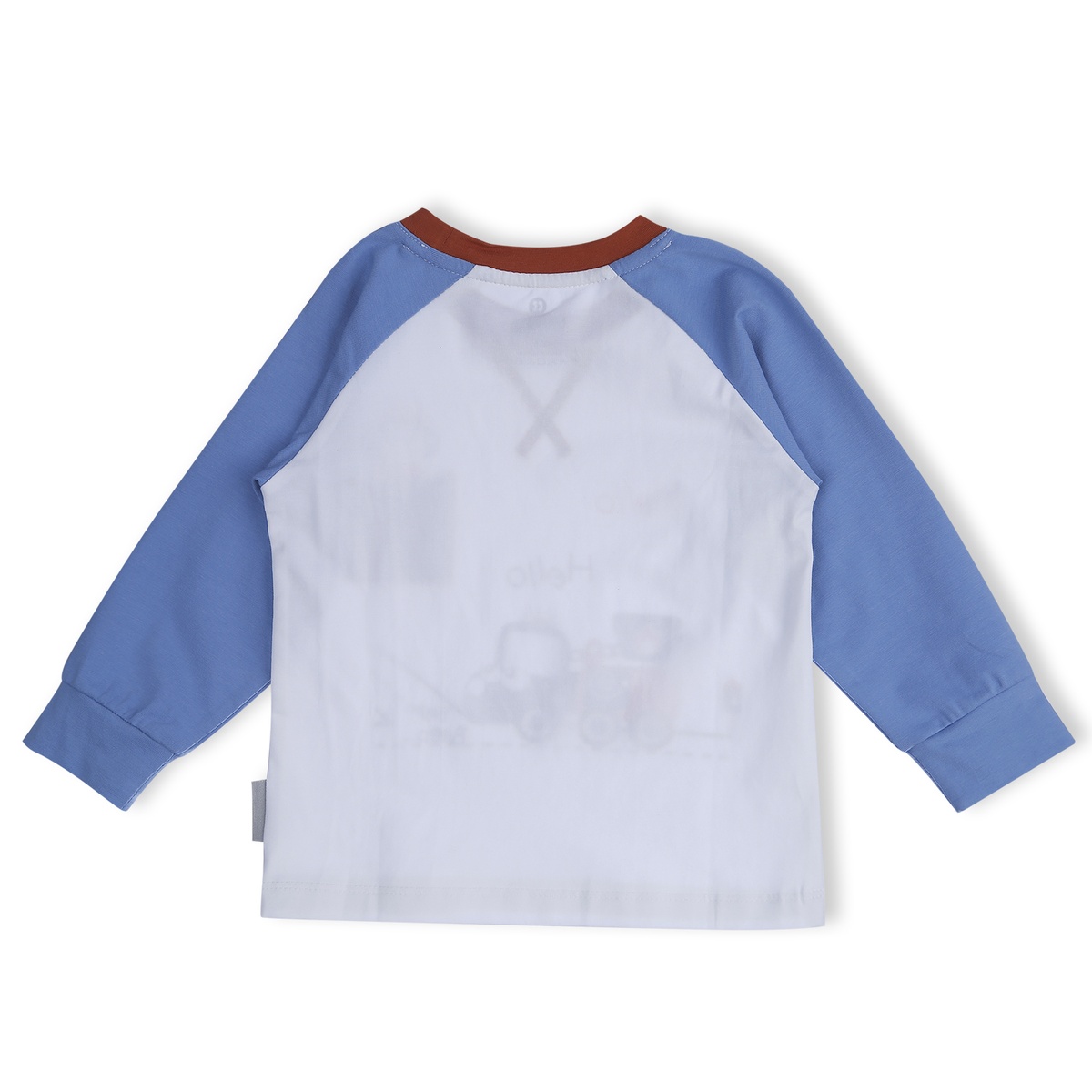 Bộ quần áo dài tay bé trai KidsPlaza in hình xe hello TT21T (Xanh) - mặt sau