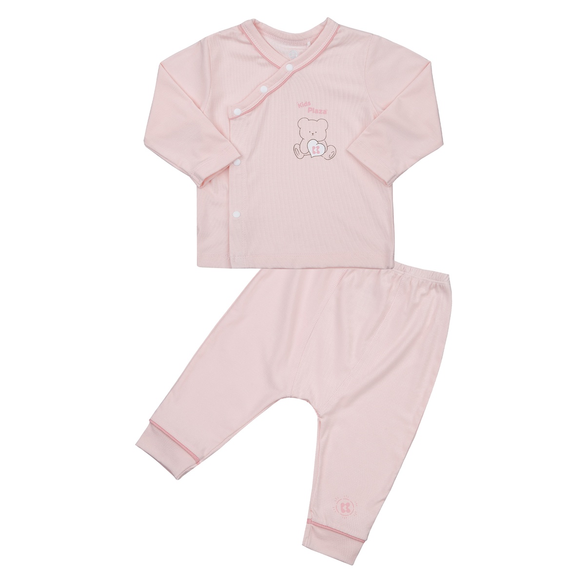 Bộ quần áo dài tay cài chéo KidsPlaza Otis ND24H (Hồng)