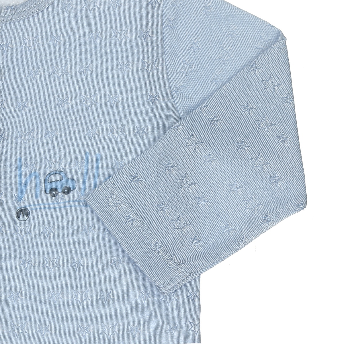 Bộ quần áo dài tay cài giữa Mamago Twikle Star 0-3M ND20H (Xanh) - góc nghiêng