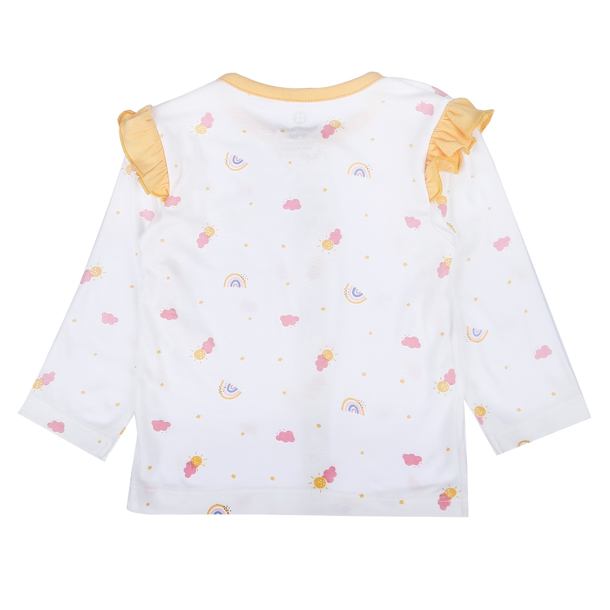 Bộ quần áo dài tay cài giữa Otis in hình cầu vồng đám mây KidsPlaza ND21H - góc nghiêng