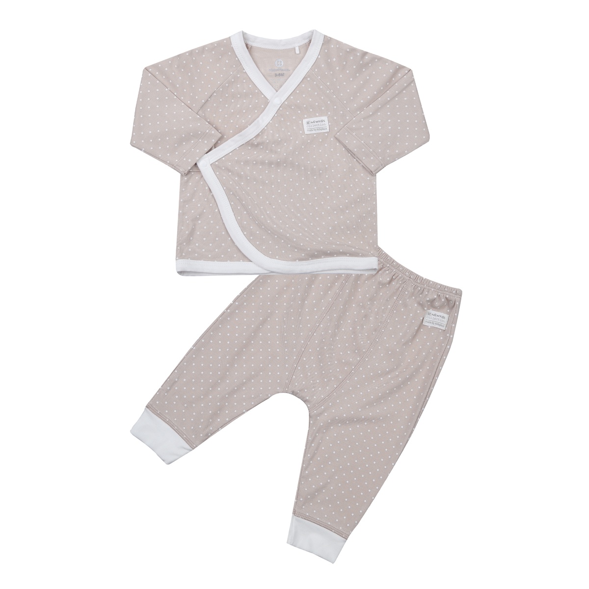 Bộ quần áo dài tay cài lệch Yukata KidsPlaza Otis ND23T (Be)