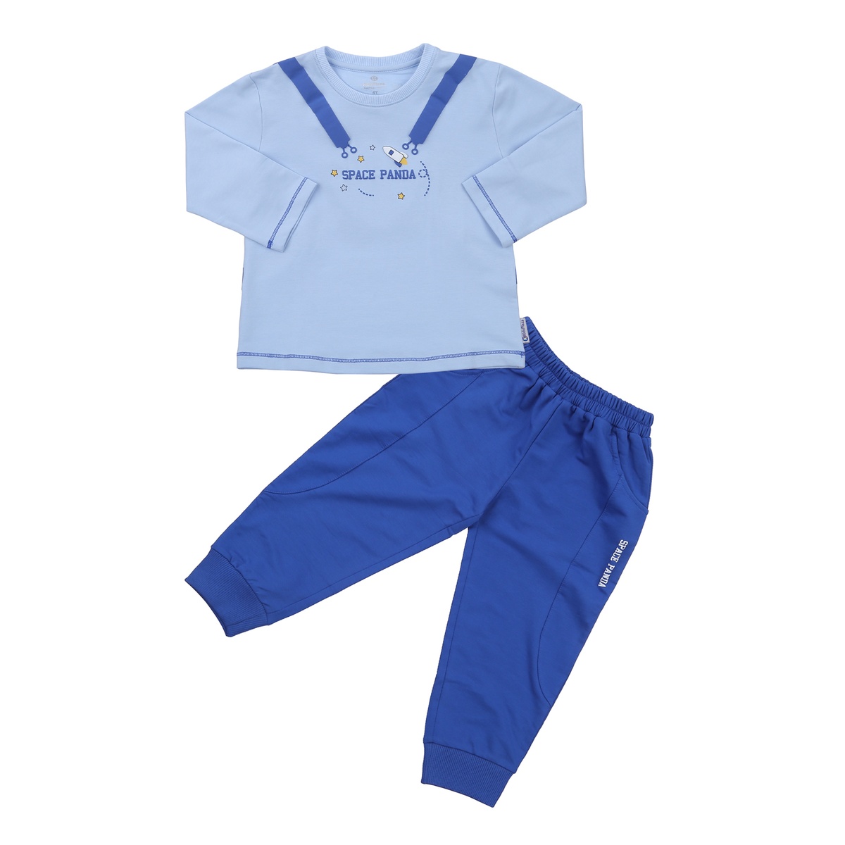 Bộ quần áo dài tay da cá bé trai in gấu KidsPlaza TT23T (Xanh)