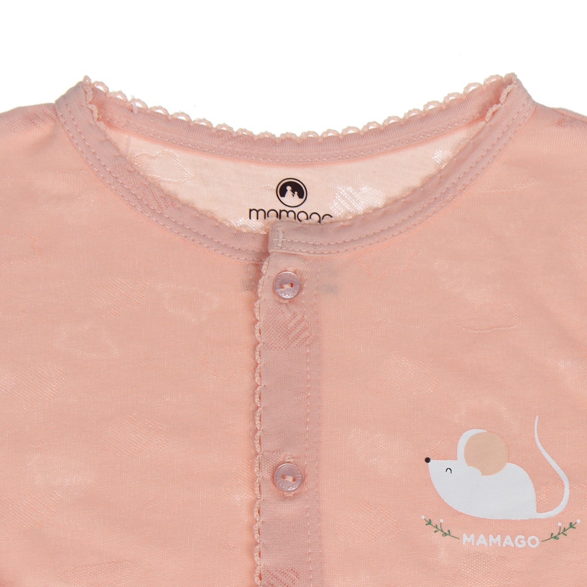 Bộ quần áo dài tay Neil cài giữa Mamago HN20H 6-9M (Cam) - mặt sau