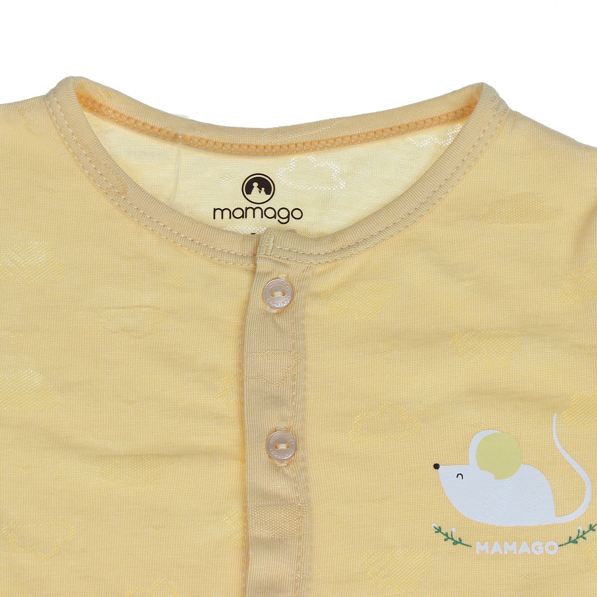 Bộ quần áo dài tay Neil cài giữa Mamago HN20H 3-6M (Vàng) - mặt sau