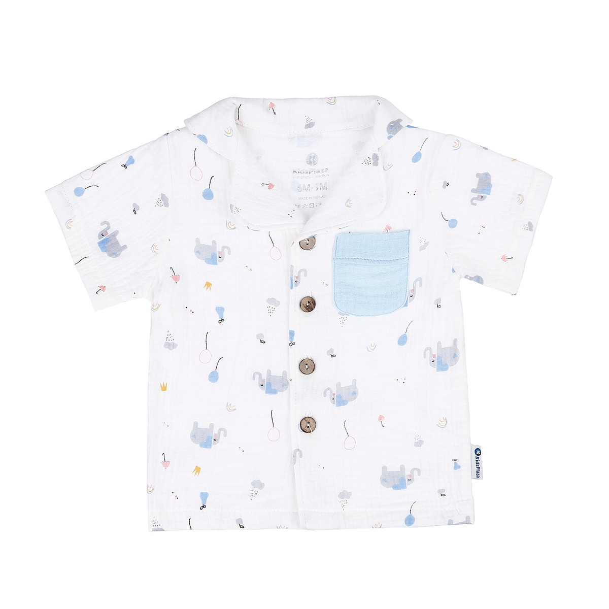 Bộ quần áo Pijama  Xô Bé Trai in hình Voi xo KidsPlaza M21H - mặt trái