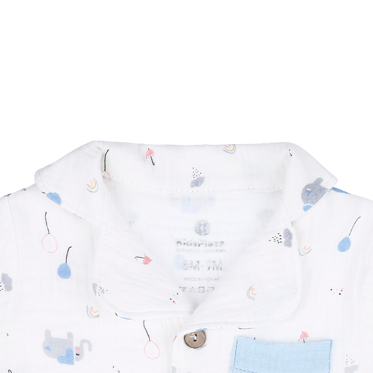 Bộ quần áo Pijama  Xô Bé Trai in hình Voi xo KidsPlaza M21H - mặt phải
