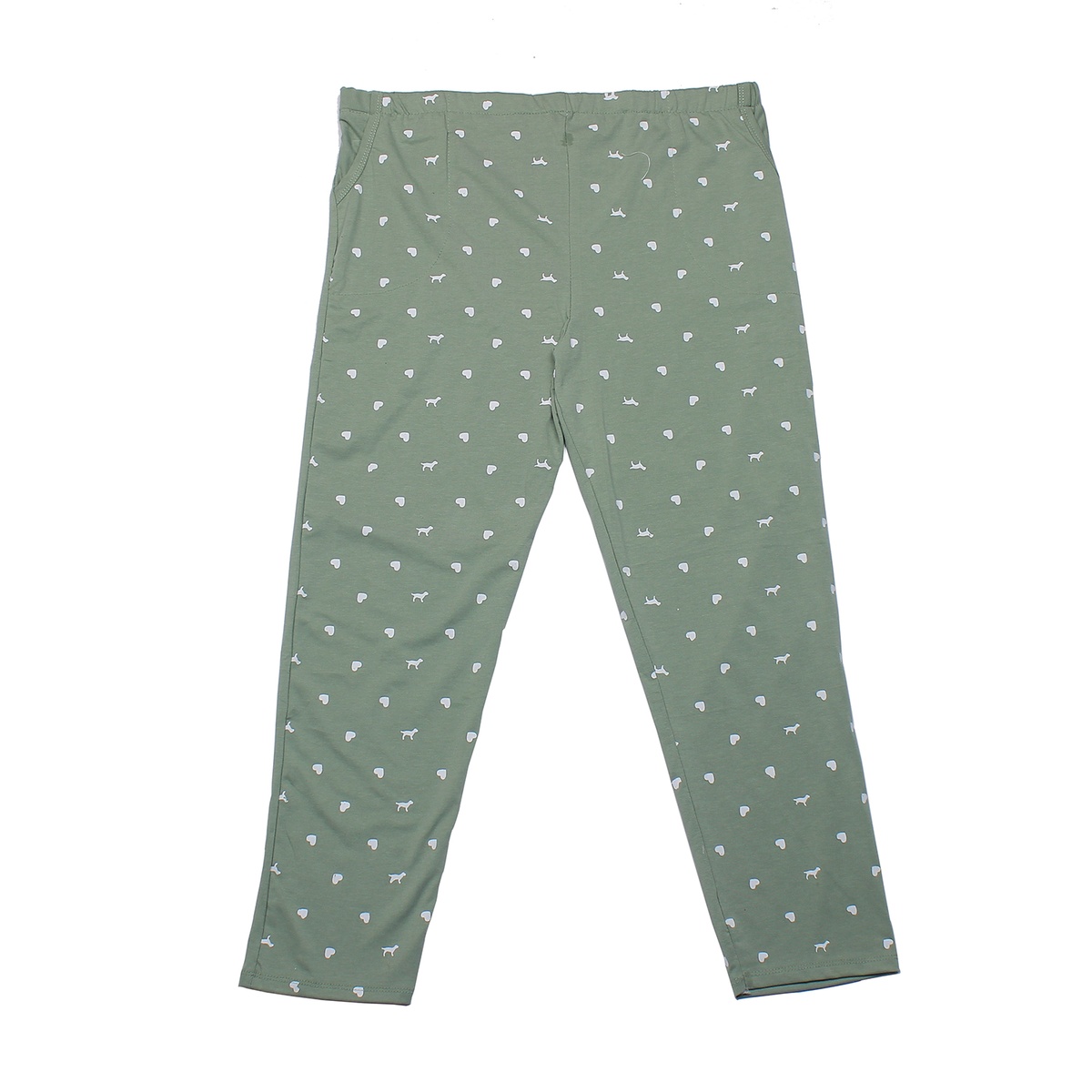 Bộ quần áo sau sinh cho mẹ cotton cổ tim Pink - mặt sau