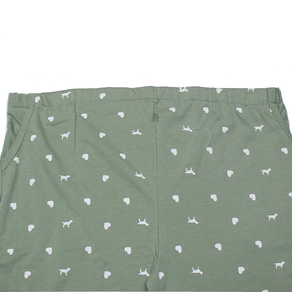 Bộ quần áo sau sinh cho mẹ cotton cổ tim Pink - góc nghiêng