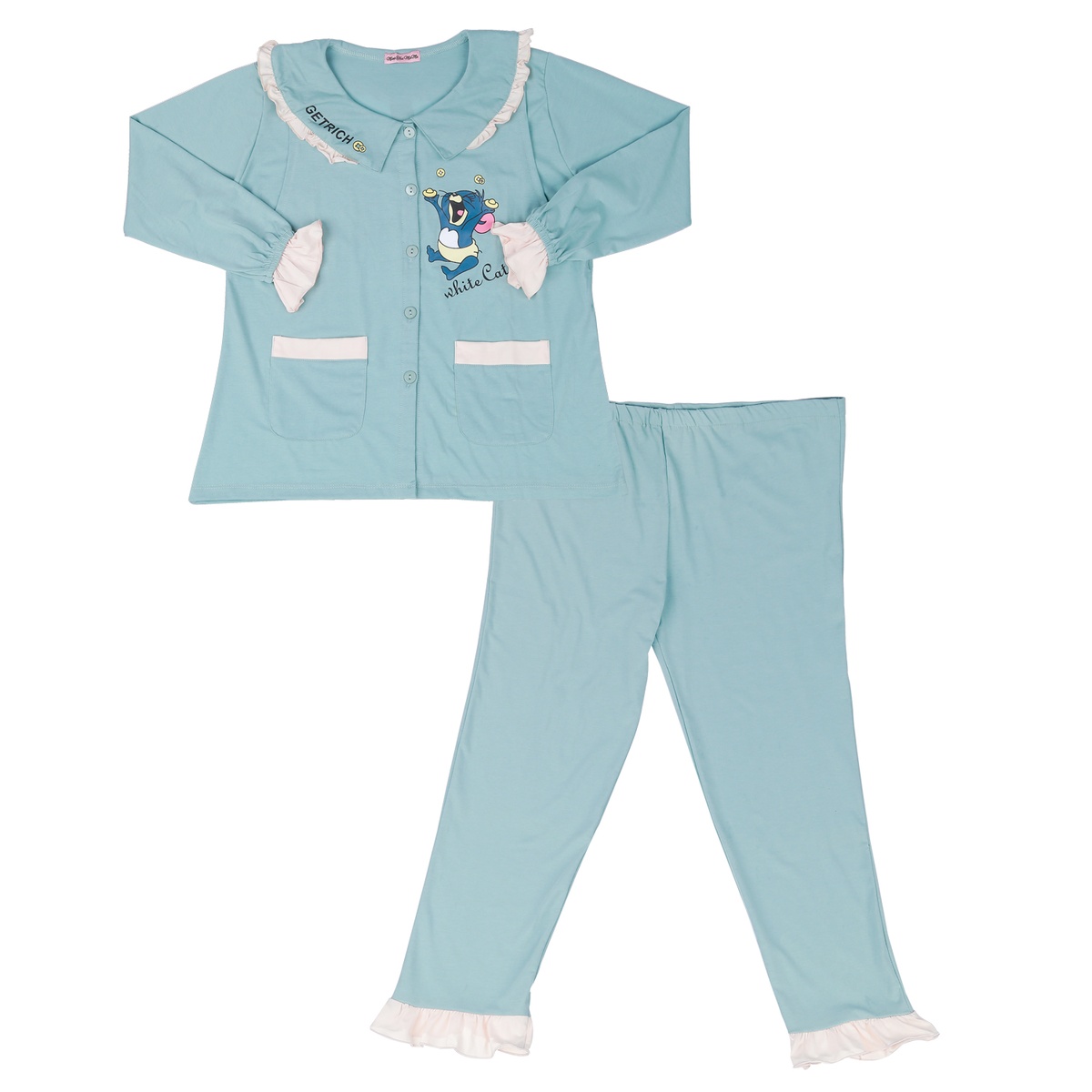 Bộ quần áo sau sinh cho mẹ in Chuột Jerrry xanh lam M23