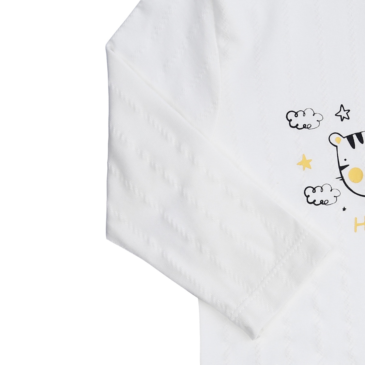 Bộ quần áo sơ sinh KidsPlaza cài chéo in hình hổ HN21T (Trắng) - hình 6