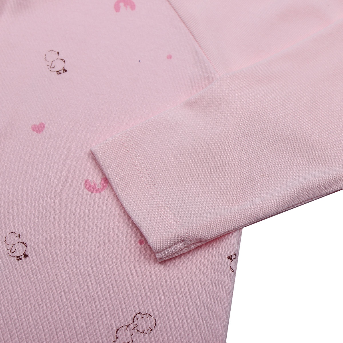 Bộ quần áo sơ sinh Otis cài chéo Mamago ND20H (Hồng) 3-6M - mặt phải