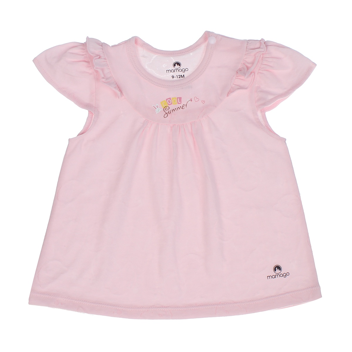 Bộ sơ sinh bé gái Neil cài vai cộc tay Mamago HN20H (Hồng) 3-6M - hình 7