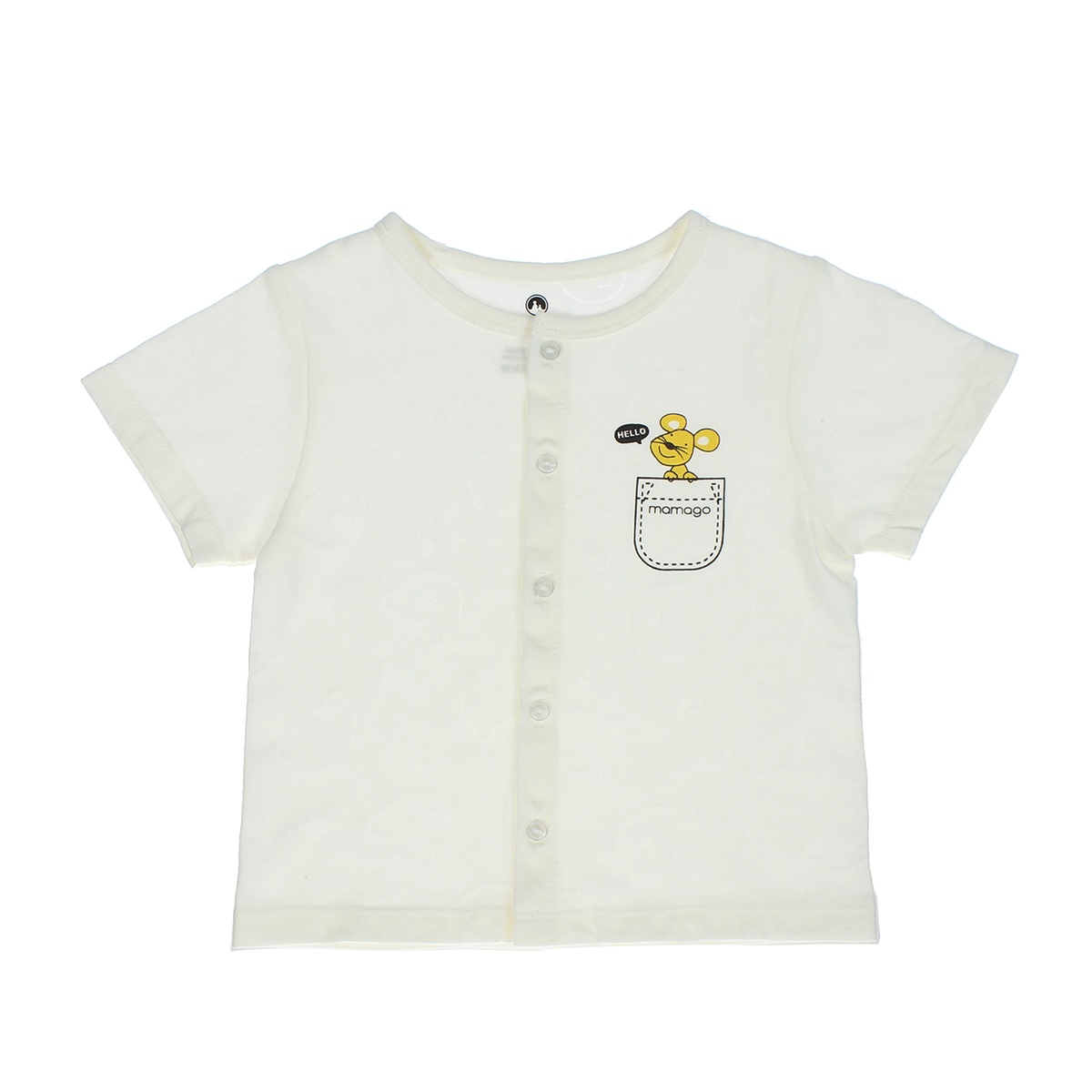Bộ sơ sinh bé trai Neil cài giữa cộc tay Mamago HN20H (Trắng) 6-9M - hình 7