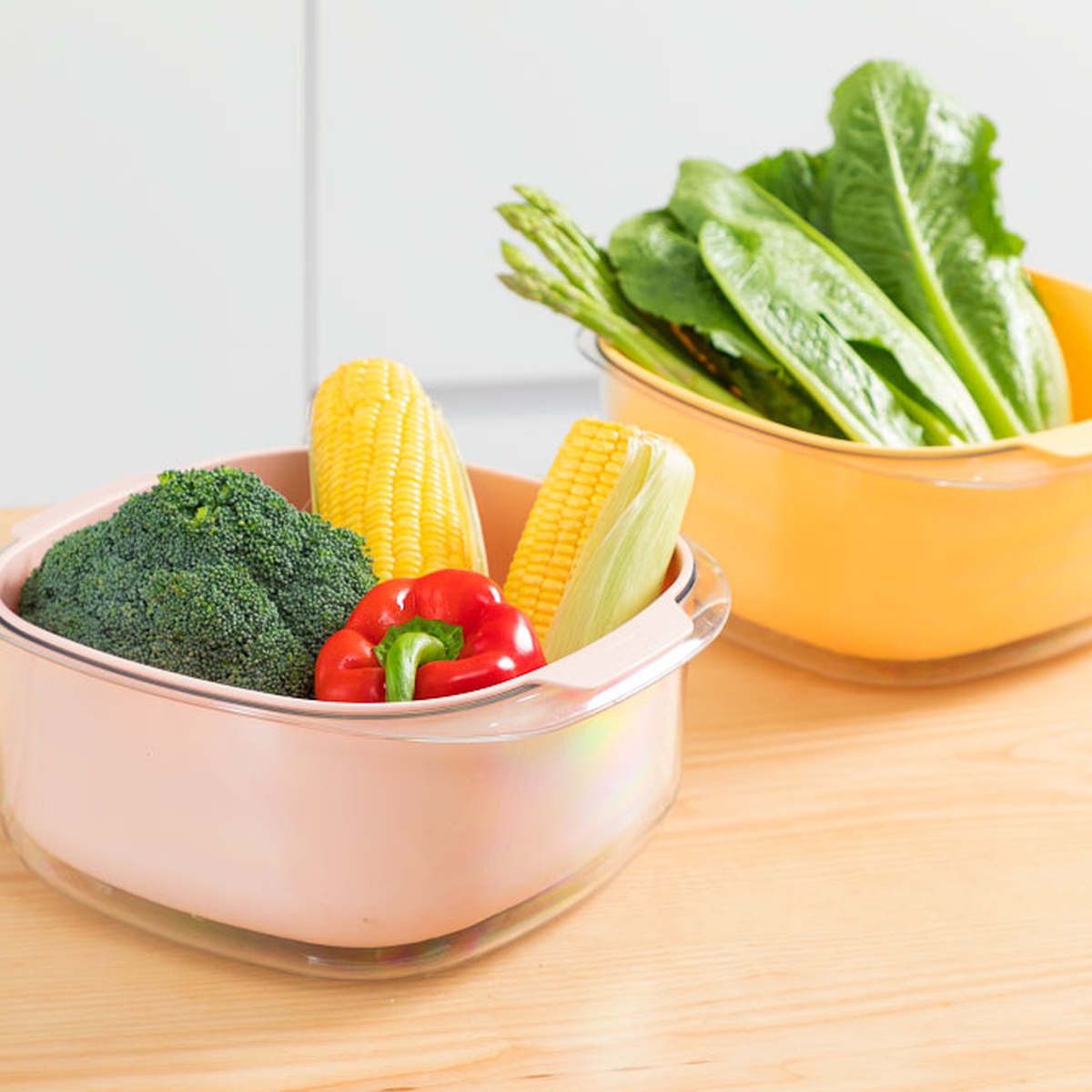 Bộ thau rổ vuông Inochi Yoko 23cm (màu ngẫu nhiên) - mặt trái
