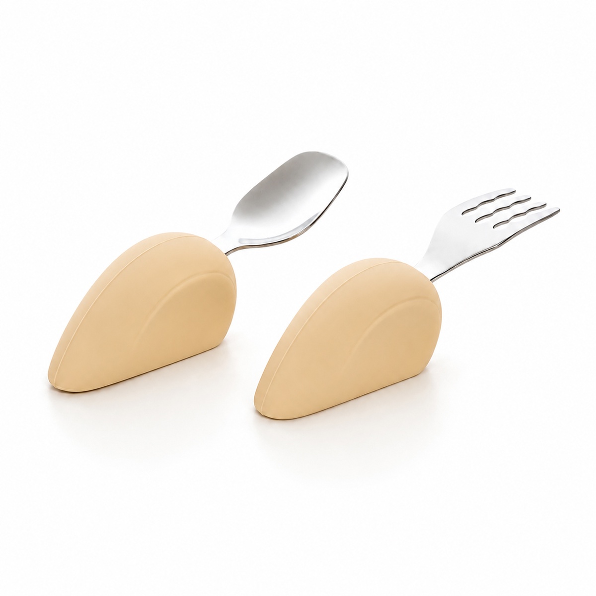 Bộ thìa & dĩa inox Moyuum hình trái tim (Vàng) - mặt trái