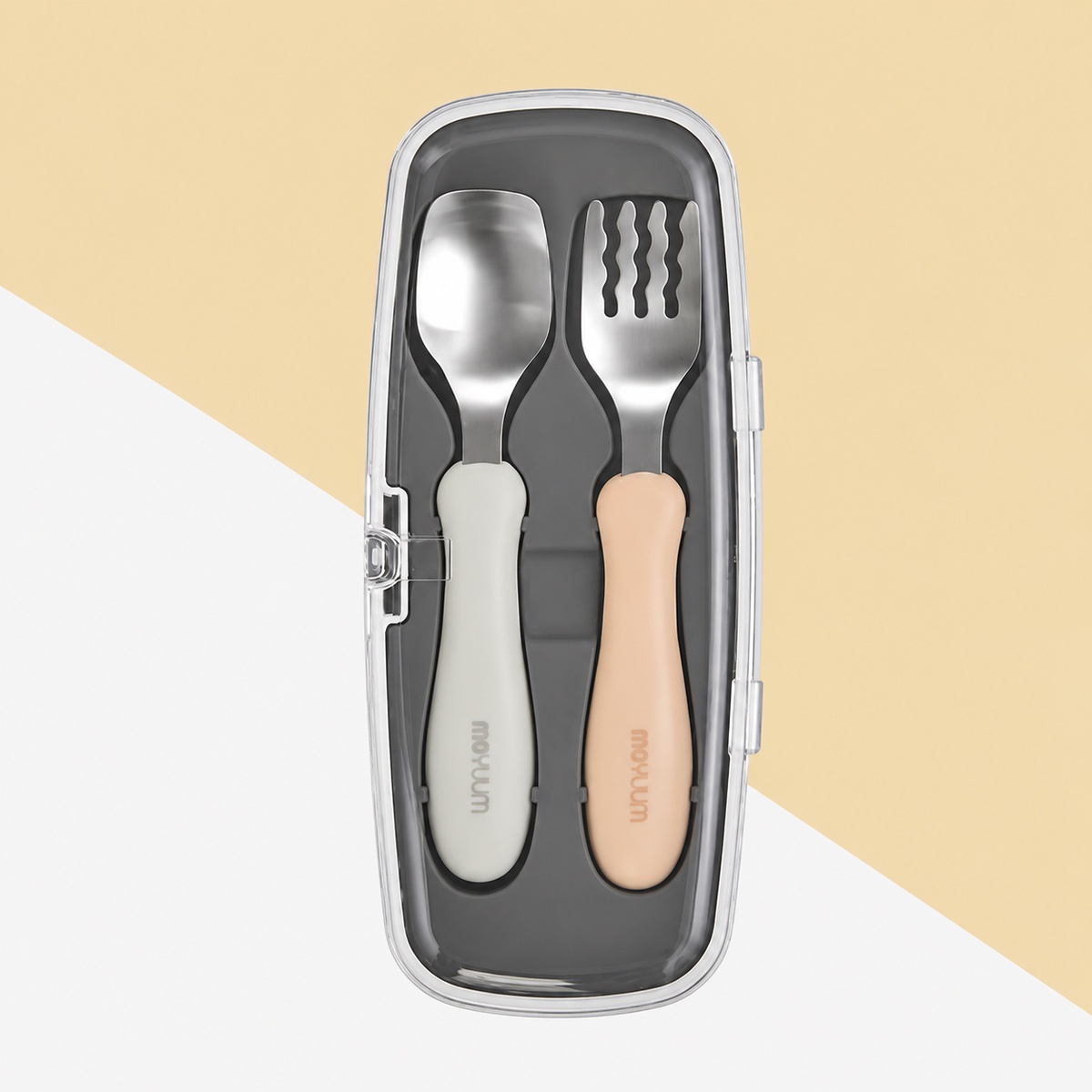 Bộ thìa & dĩa inox Moyuum kèm hộp đựng - mặt phải