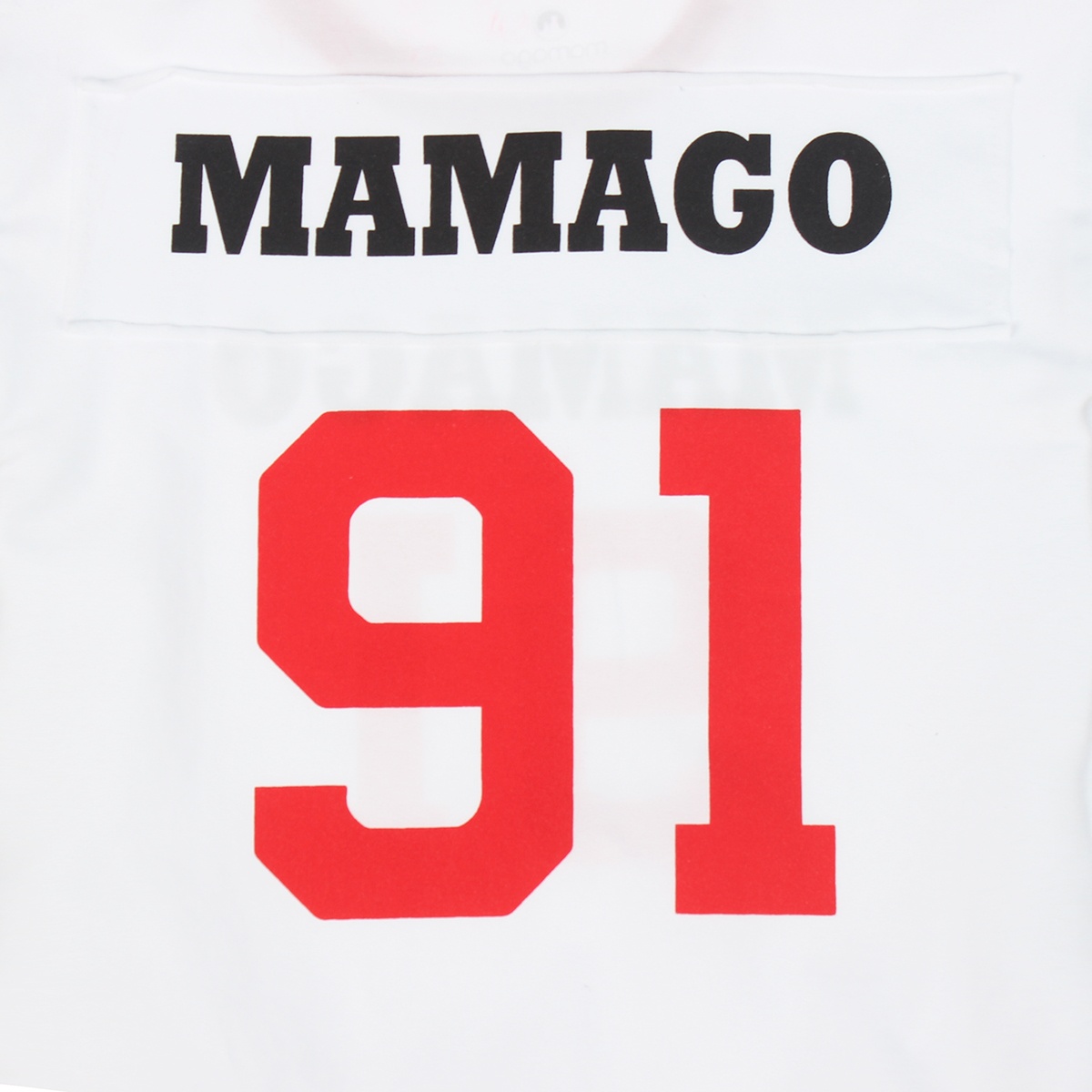 Bộ váy cộc bé gái Mamago in 91 kẻ sọc tay LN20H (Trắng) 5Y - góc nghiêng