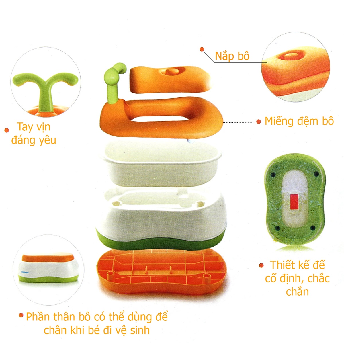 Bô vệ sinh cho bé cao cấp Kiza 3in1 - hình 10