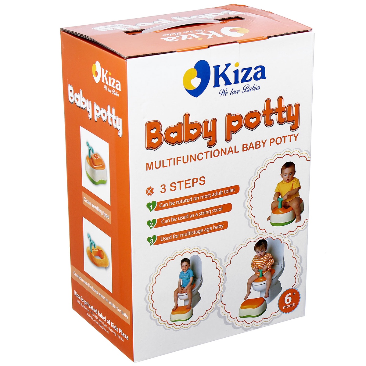 Bô vệ sinh cho bé cao cấp Kiza 3in1 - mặt phải