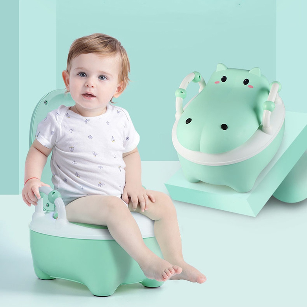 Bô vệ sinh hình thú cho bé Hà Mã KidsPlaza BP036 (Màu ngẫu nhiên) - mặt phải
