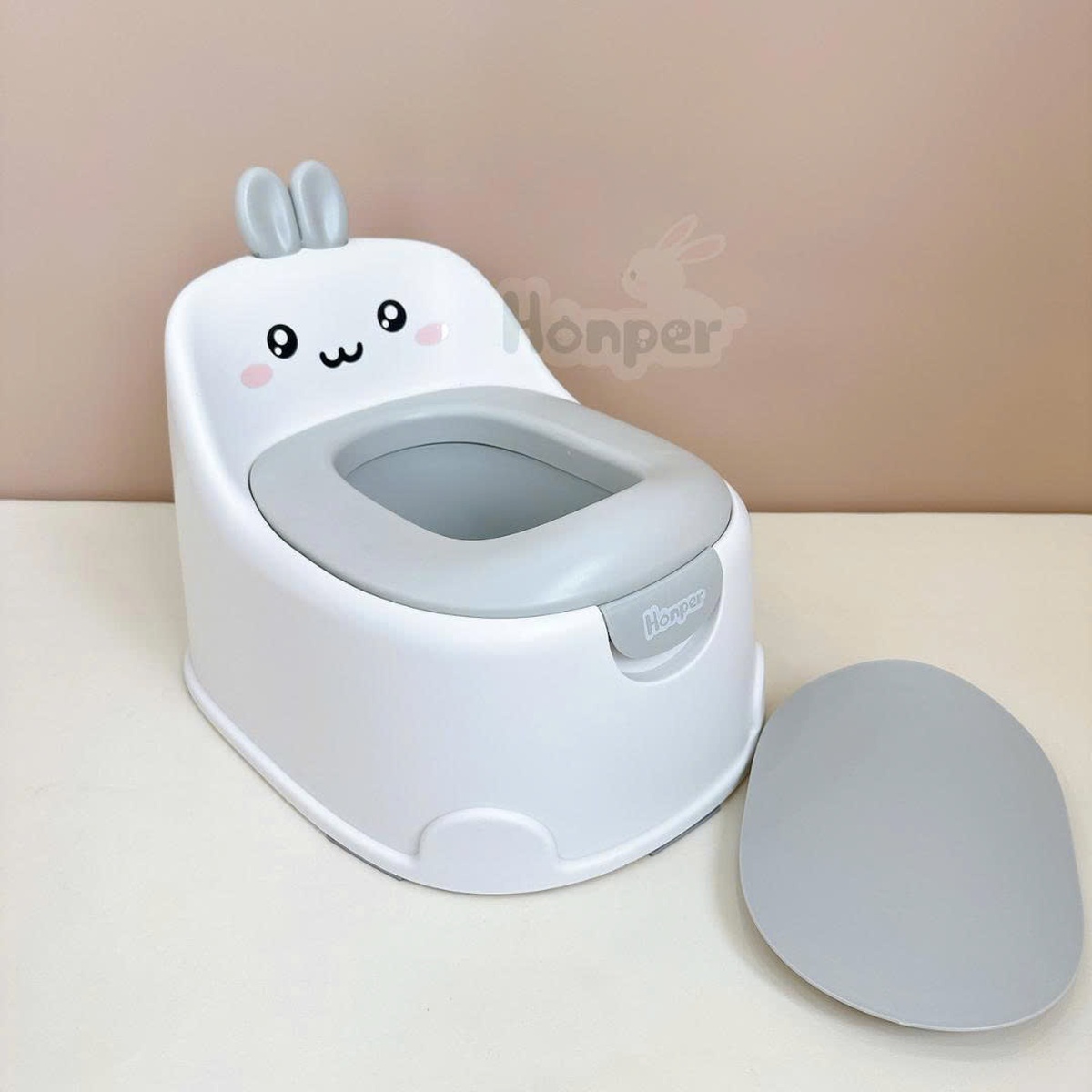Bô vệ sinh cho bé Honper hình thỏ HP202 (màu ngẫu nhiên) - góc nghiêng