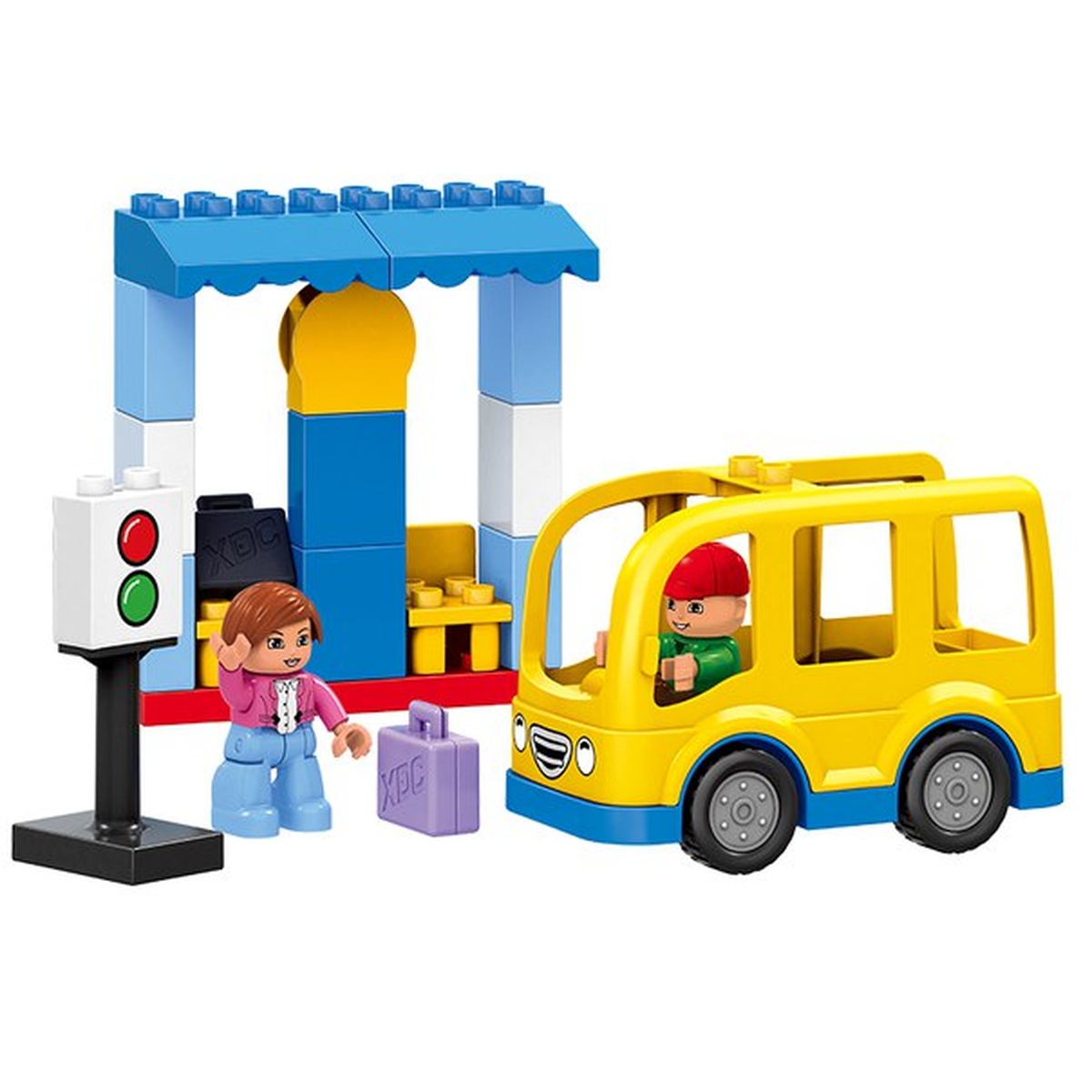 Bộ xếp hình Huimei nhà ga xe bus HM069-1 - mặt trái