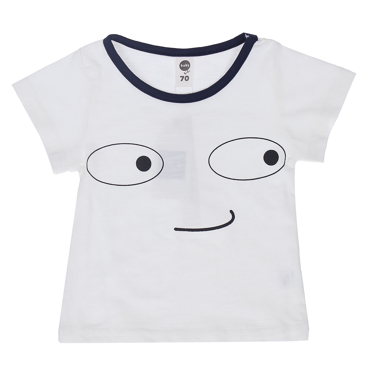 Bộ yếm cotton in hình đôi mắt - mặt sau