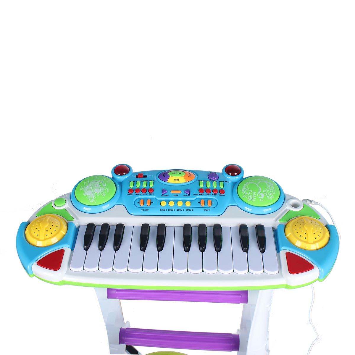 Bộ đàn nhạc piano kèm Micro cho bé CY.BB335B - góc nghiêng