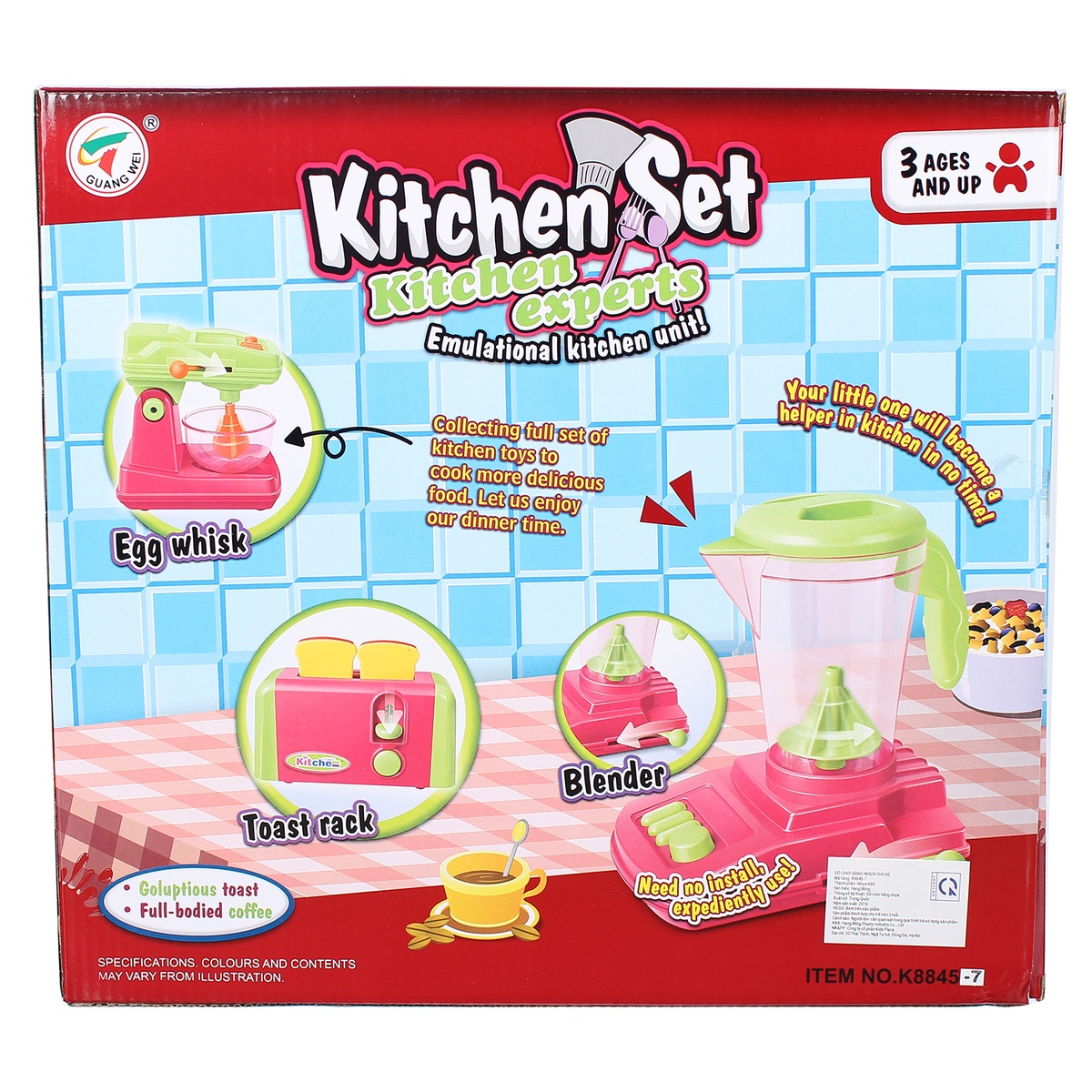Bộ đồ chơi nhà bếp HW.8845-7 cho bé - mặt phải