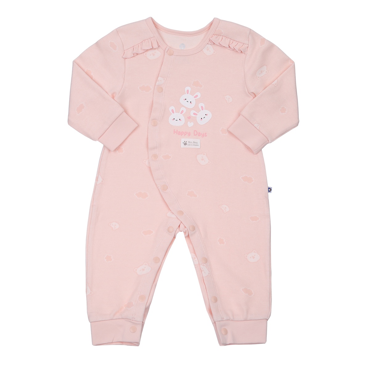 Body bé gái KidsPlaza dài tay in thỏ HN23D (Hồng)