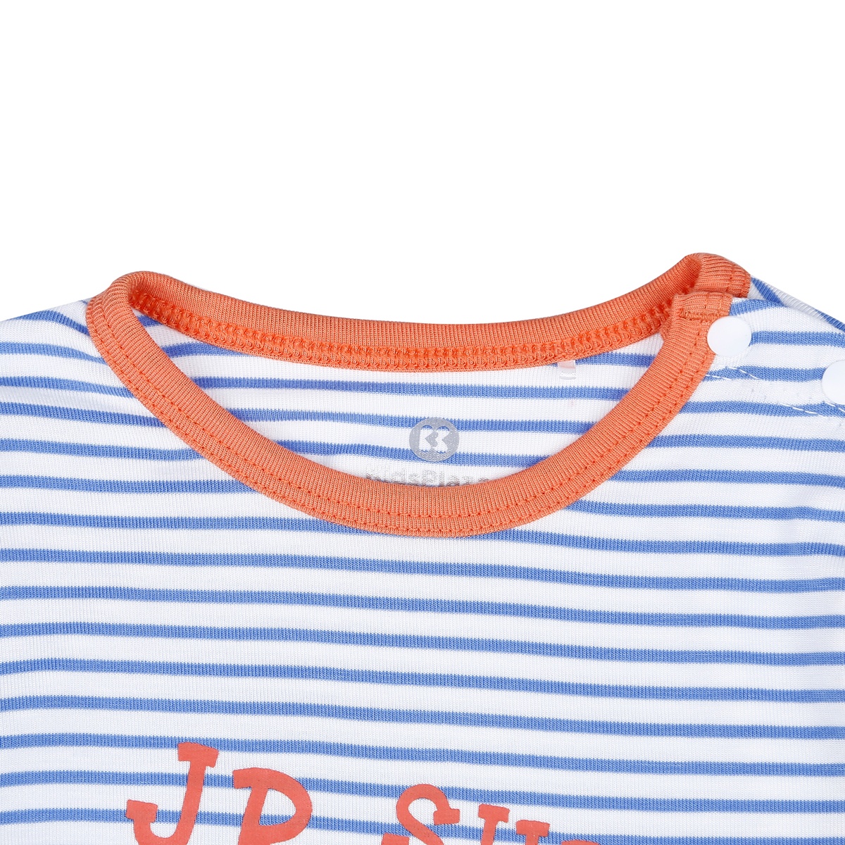 Body bẹn dài tay cho bé trai Otis KidsPlaza ND21H (Kẻ - Xanh Dương) - mặt trái