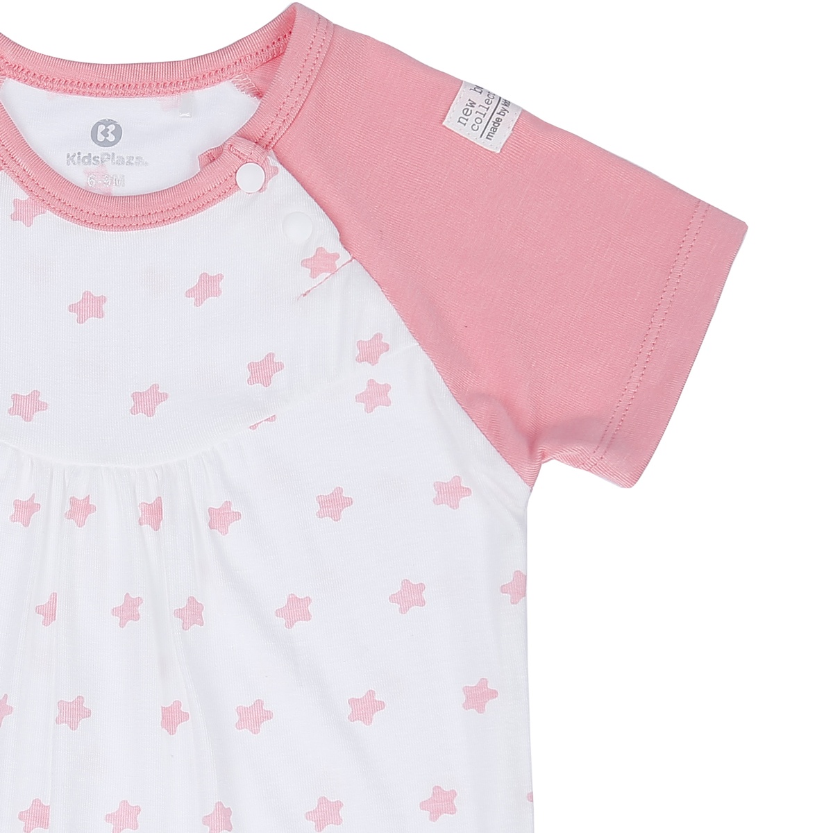 Body bẹn Otis in hình ngôi sao cho bé gái KidsPlaza ND21H (Trắng Hồng) - mặt phải