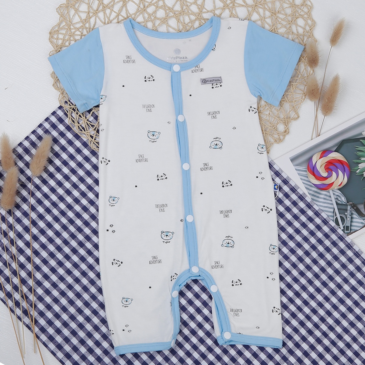 Body cài giữa cộc tay KidsPlaza in Tiger M22H (Xanh)