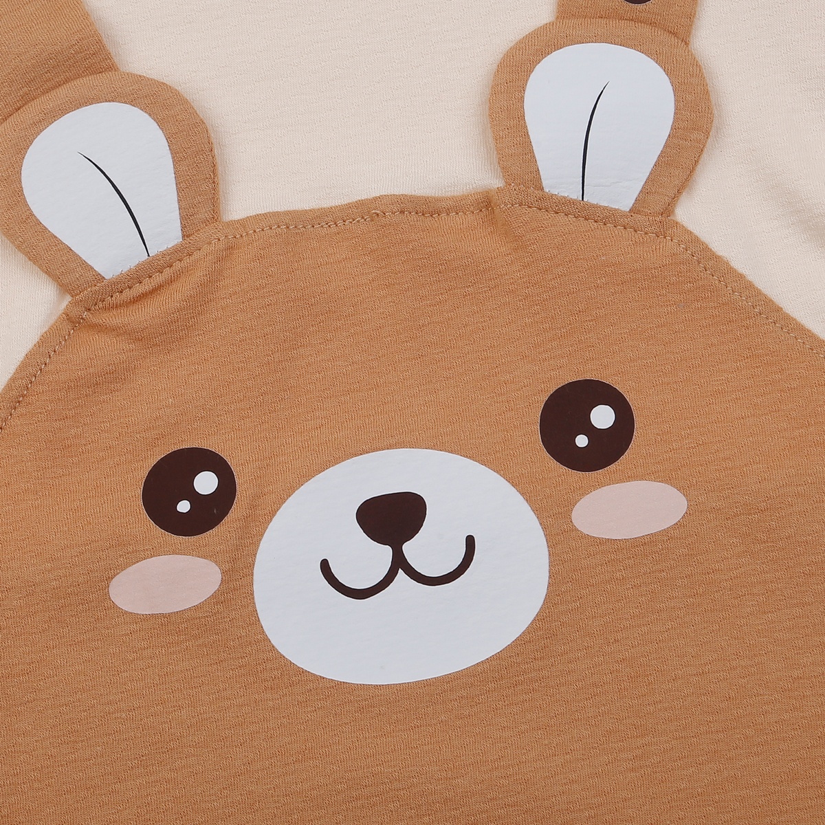 Body cộc bé trai KidsPlaza yếm bear HN25H (Nâu)  - mặt phải
