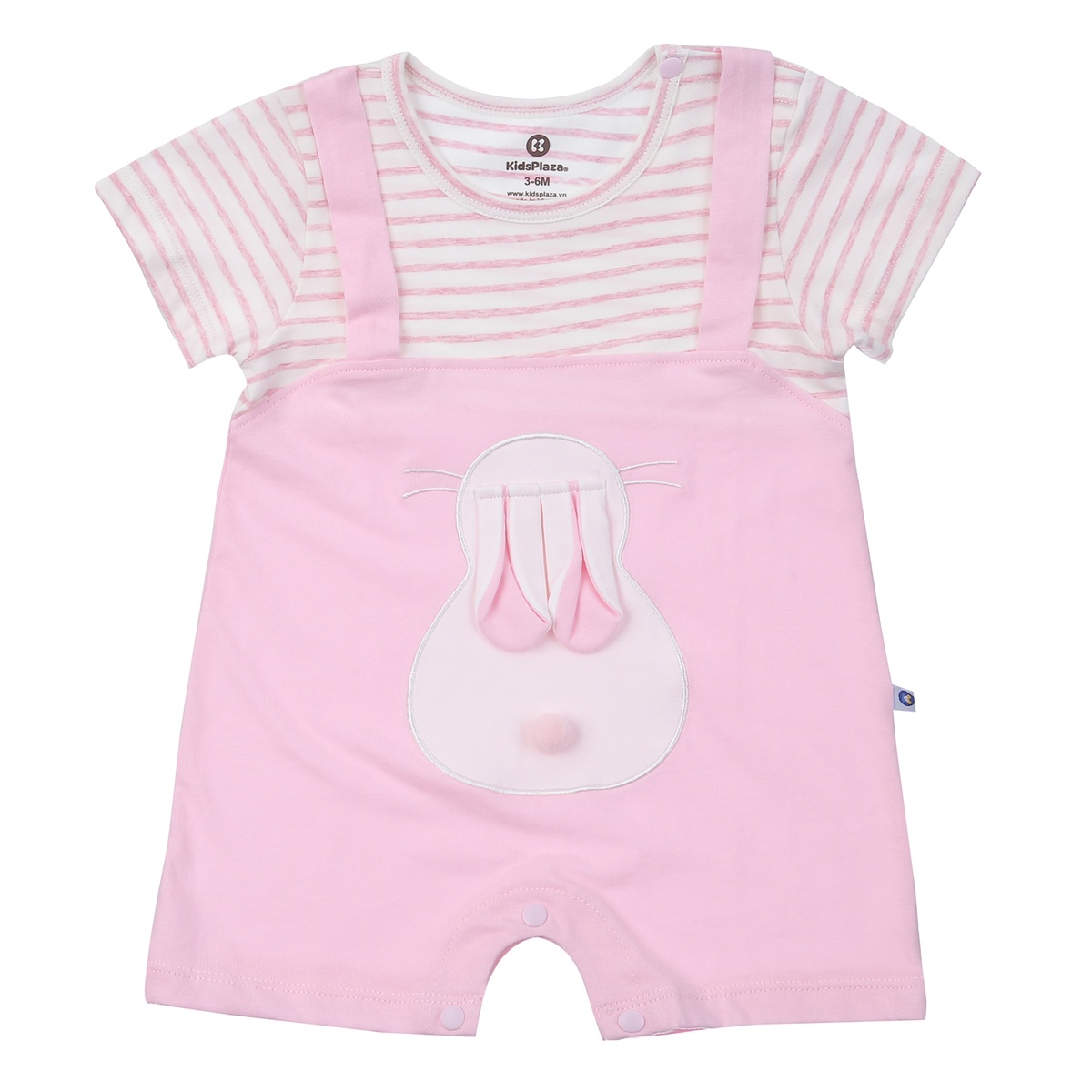 Body cộc tay bé gái KidsPlaza thêu thỏ HN24H (Hồng)