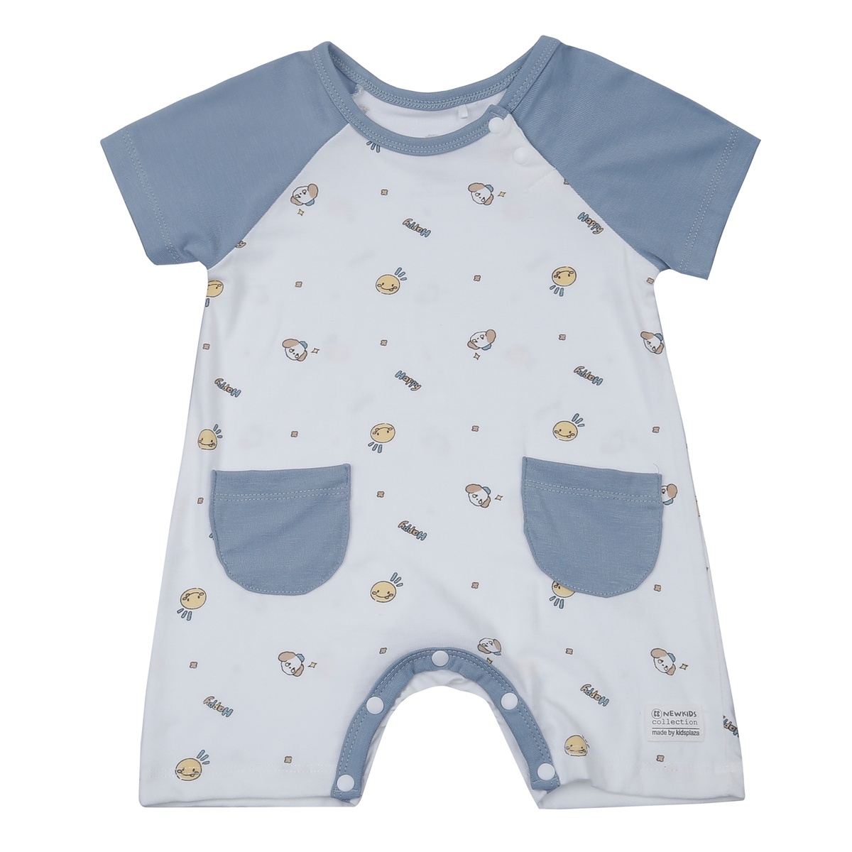 Body cộc tay bé trai KidsPlaza Otis ND24H (Trắng)