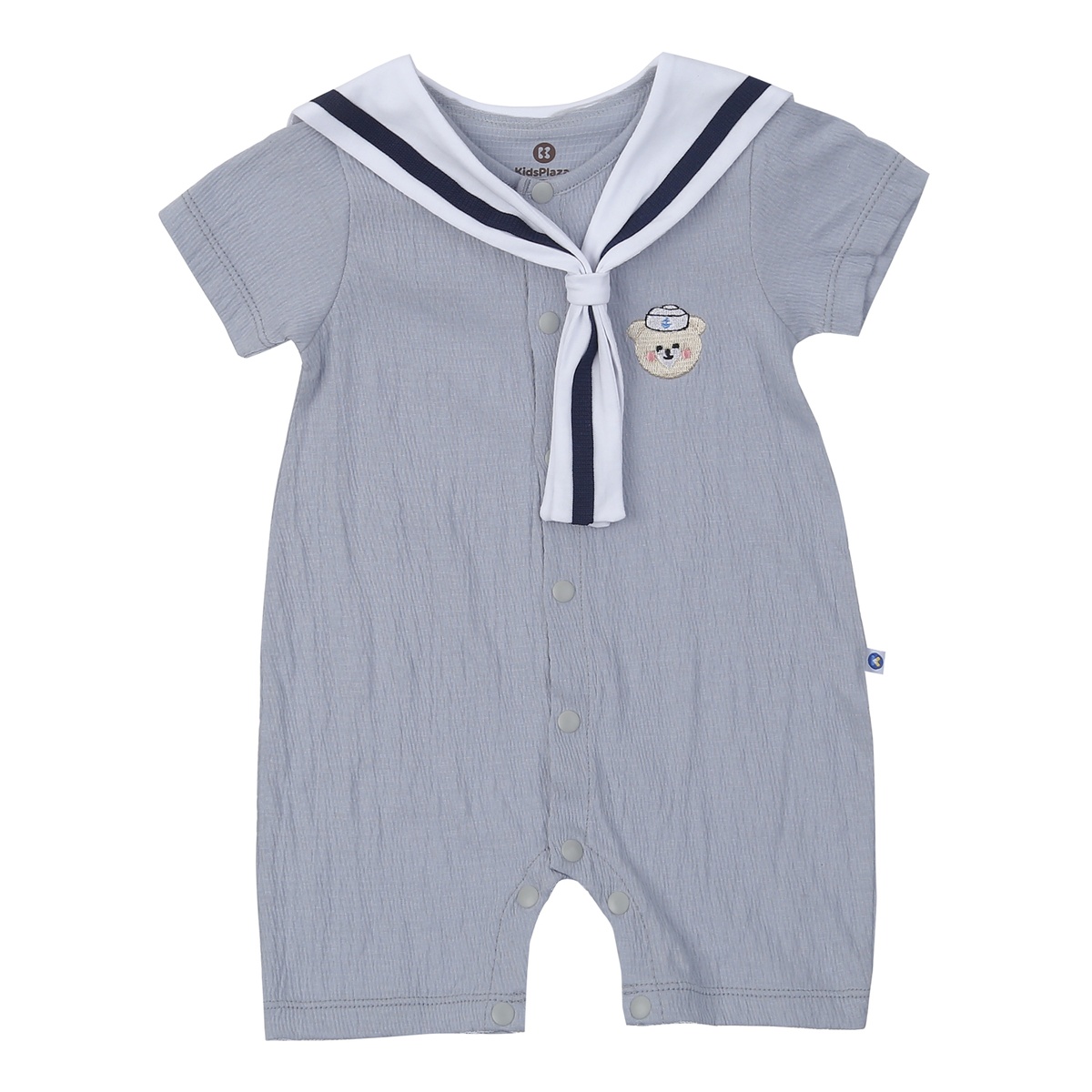 Body cộc tay cài giữa bé trai KidsPlaza thủy thủ HN24H (Ghi)