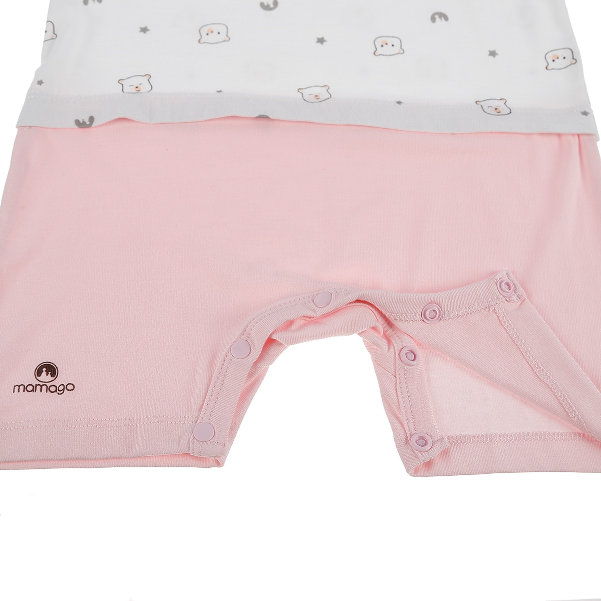 Body cộc tay cho bé Otis Mamago ND20H (Trắng Hồng) 9-12M - hình 6