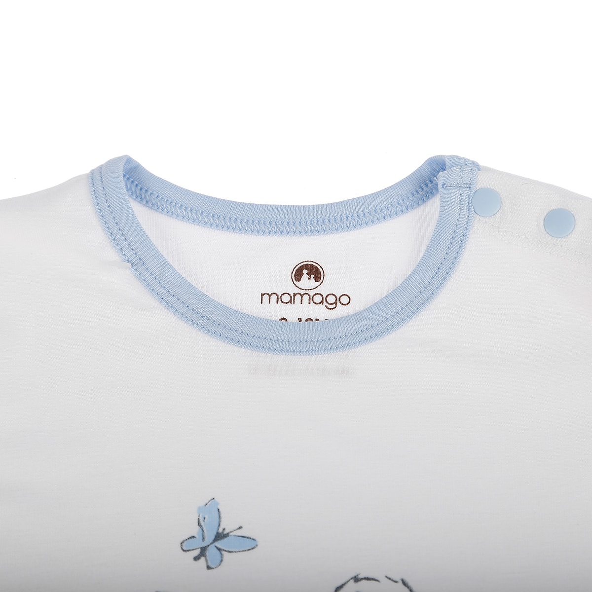 Body cộc tay cho bé Otis Mamago ND20H (Xanh) 9-12M - mặt trái