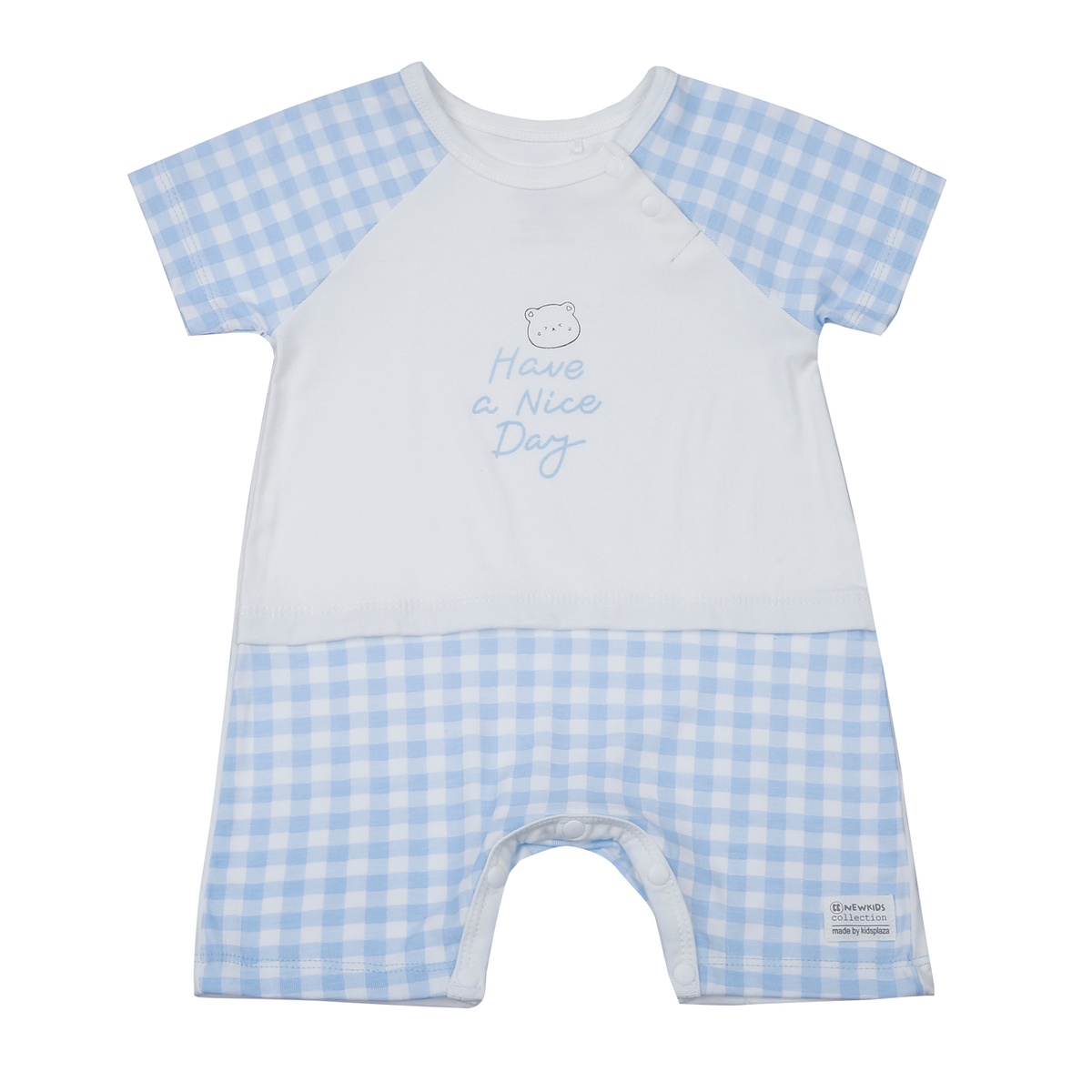 Body cộc tay KidsPlaza Otis ND24H (Xanh kẻ)